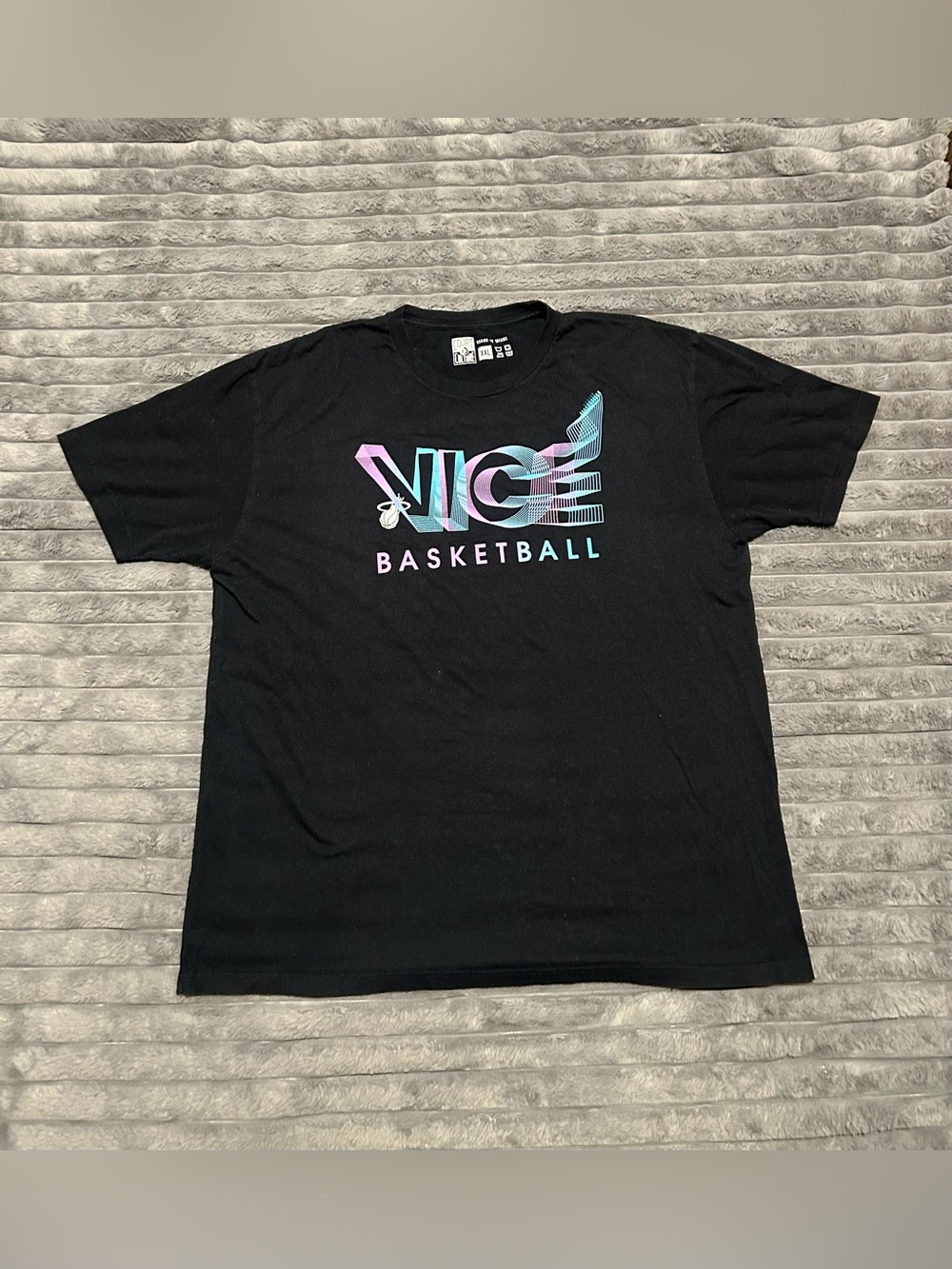 Miami Heat "Vice" Vice Court Culture Collection Vice City Black T-Shirt